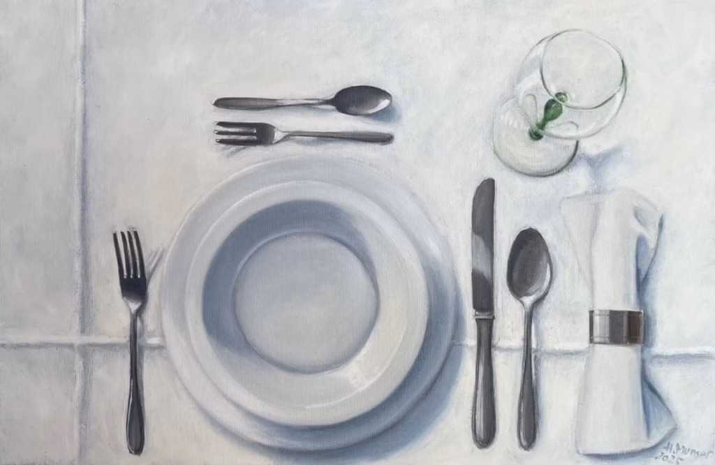 Heike Munser – „In Erwartung II“, Öl auf Leinwand, 40 x 60, 2026
